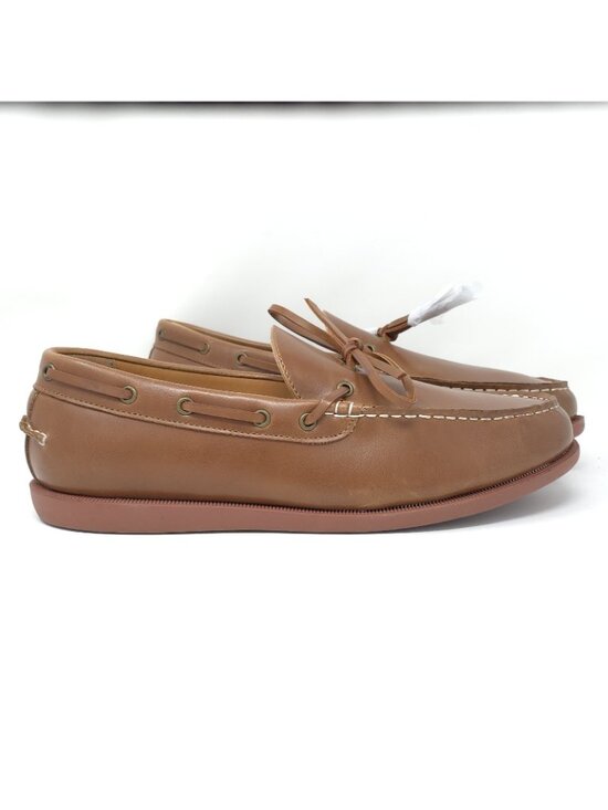 New Club Room Sean Cognac Leather Boat Shoes Slip-On Men’s 9M